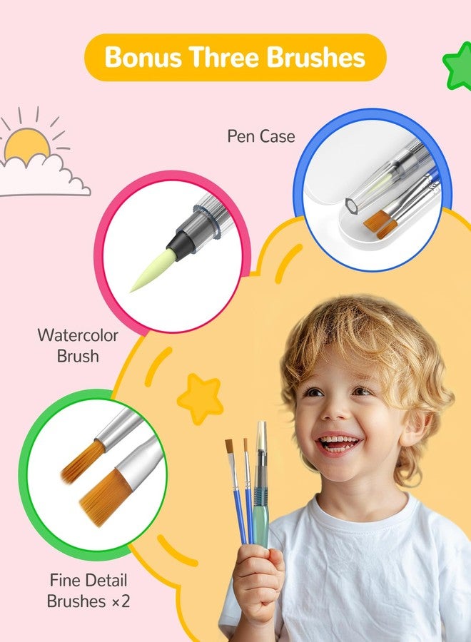 TECJOE Paint with Water Coloring Books for Toddlers, A to Z 26 Pages Animal Watercolor Paint Set with 3 Brushes, Mess Free Painting Activity for Kids Ages 4 5 6 7 8, Christmas Gifts Arts & Crafts Toy - Image 4